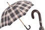 Brauner Tartan-Regenschirm f�r Herren - Handmade in Italy