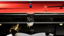 CPBlack Luxus Snookertisch by Casa Padrino Matt Schwarz / Rot / Gold - Hochwertiger Eschenholz Snookertisch mit gegossenen Messing Verzierungen