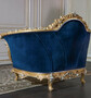 CPBlack Luxus Barock Sessel by Casa Padrino Royalblau / Gold / Silber - Barock Hotel & Schlo� M�bel