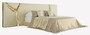 CPBlack Luxus Bett-Kopfteil by Casa Padrino Wei� / Gold