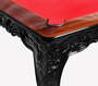 CPBlack Luxus Barock Pool Billardtisch by Casa Padrino Schwarz / Braun / Rot - Hochwertiger Palisanderholz Snookertisch
