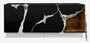 CPBlack Luxus Sideboard by Casa Padrino Schwarz / Silber