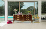 CPBlack Luxus Barock Kommode by Casa Padrino Braun / Gold / Mehrfarbig
