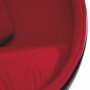 Casa Padrino Luxus Drehsessel Schwarz / Rot H. 133 cm - Luxus M�bel
