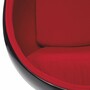 Casa Padrino Luxus Drehsessel Schwarz / Rot H. 133 cm - Luxus M�bel