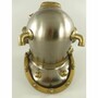 Casa Padrino Antik Stil Deko Taucherhelm Silber / Messing br�niert H. 47 cm
