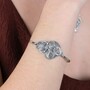 Casa Padrino Armband Armreif Herz von Viana aus Sterlingsilber