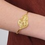 Casa Padrino Armband Armreif Herz von Viana aus Vergoldetem Silber