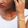 Casa Padrino Armband Caramujo aus Vergoldetem Silber mit Perlen