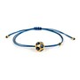Casa Padrino Armband Conta de Viana Blau aus Vergoldetem Silber mit Kordel