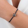 Casa Padrino Armband Conta de Viana Blau aus Vergoldetem Silber mit Kordel