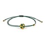 Casa Padrino Armband Conta de Viana Gr�n aus Vergoldetem Silber mit Kordel