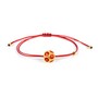 Casa Padrino Armband Conta de Viana Rot aus Vergoldetem Silber mit Kordel