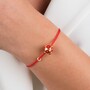 Casa Padrino Armband Conta de Viana Rot aus Vergoldetem Silber mit Kordel