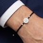 Casa Padrino Armband Escudo aus Sterlingsilber mit Kordel
