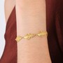 Casa Padrino Armband F�nf Herzen von Viana aus Vergoldetem Silber