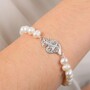 Casa Padrino Armband Herz von Viana aus Sterlingsilber mit Perlen