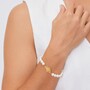 Casa Padrino Armband Herz von Viana aus Vergoldetem Silber mit Perlen