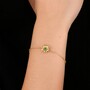 Casa Padrino Armband Kirschbl�te aus 19,2Kt Gold mit Smaragd