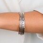 Casa Padrino Armband Sieben Armreife aus Sterlingsilber