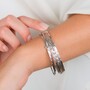 Casa Padrino Armband Sieben Armreife aus Sterlingsilber