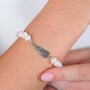 Casa Padrino Armband Unsere Liebe Frau von F�tima aus Sterlingsilber mit Perlen