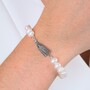 Casa Padrino Armband Unsere Liebe Frau von F�tima aus Sterlingsilber mit Perlen