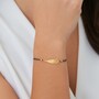Casa Padrino Armband Unsere Liebe Frau von F�tima aus Vergoldetem Silber mit Kordel