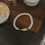 Casa Padrino Armband Unsere Liebe Frau von F�tima aus Vergoldetem Silber mit Perlen