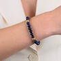 Casa Padrino Armband vier Contas de Viana Blau aus Vergoldetem Silber