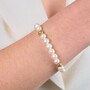 Casa Padrino Armband vier Contas de Viana aus Vergoldetem Silber mit Perlen