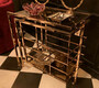 Casa Padrino Art Deco Bar Trolley Servierwagen Gold / Smoked Glass 77 x 42 x H. 77,5 cm - Hotel & Restaurant M�bel