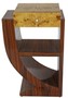 Casa Padrino Art Deco Beistelltisch Set Braun / Hellbraun 50 x 40 x H. 75 cm - Mahagoni & Wurzelholz Beistelltische mit Schublade - Nachttische - Luxus Qualit�t