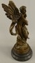 Casa Padrino Jugendstil Bronze Deko Figur Armor & Psyche Bronze / Schwarz H. 31 cm