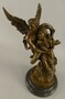 Casa Padrino Jugendstil Bronze Deko Figur Armor & Psyche Bronze / Schwarz H. 31 cm