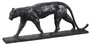 Casa Padrino Luxus Bronze Skulptur Leopard Schwarz 49 x 7 x H. 18,5 cm - Bronzefigur - Tierfigur - Deko Accessoires