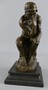 Casa Padrino Art Deco Bronze Deko Figur Der Denker Bronze / Schwarz H. 26 cm