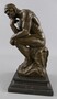 Casa Padrino Art Deco Bronze Deko Figur Der Denker Bronze / Schwarz H. 26 cm