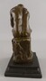 Casa Padrino Art Deco Bronze Deko Figur Der Denker Bronze / Schwarz H. 26 cm