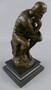 Casa Padrino Art Deco Bronze Deko Figur Der Denker Bronze / Schwarz H. 26 cm