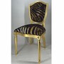 Casa Padrino Art Deco Esszimmer Stuhl Gold / Schwarz - Art Deco Esszimmer M�bel