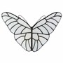 Casa Padrino Art Deco Tiffany LED Wandleuchte Schmetterling Wei� / Schwarz - Tiffany Leuchten