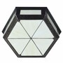 Casa Padrino Art Deco Tiffany Deckenleuchte Beige / Rotbraun 52 cm - Art Deco Leuchten - Tiffany Leuchten