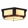 Casa Padrino Art Deco Tiffany Deckenleuchte Beige / Rotbraun 52 cm - Art Deco Leuchten - Tiffany Leuchten