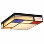 Casa Padrino Art Deco Tiffany LED Deckenleuchte Wei� / Rot / Blau / Gelb / Schwarz 30 cm - Art Deco Leuchten - Tiffany Leuchten