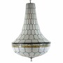 Casa Padrino Art Deco LED Tiffany Kronleuchter Wei� / Schwarz H. 120 cm - Tiffany Leuchten
