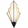 Casa Padrino Art Deco Tiffany Wandleuchte Wei� / Schwarz H. 39 cm - Tiffany Leuchten