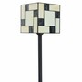 Casa Padrino Art Deco Tiffany Stehleuchte Creme / Schwarz H. 164 cm - Tiffany Leuchten