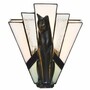 Casa Padrino Art Deco Tiffany Tischleuchte Katze Schwarz / Wei� H. 18,5 cm