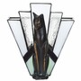 Casa Padrino Art Deco Tiffany Tischleuchte Katze Schwarz / Wei� H. 18,5 cm